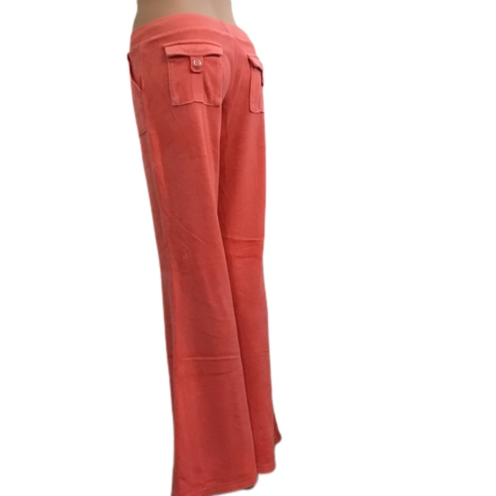 Juicy Couture Coral Snap-Back Pockets Sweatpants